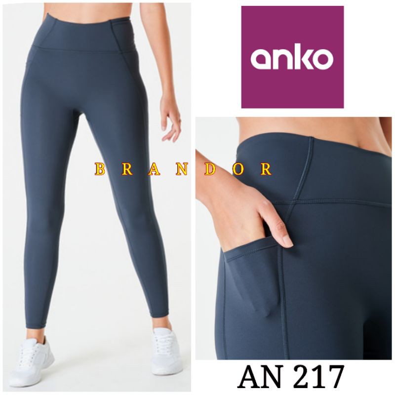 WOMEN HIGH WAIST LEGGING (Extra Long) POCKET By ANKO Shopee Indonesia