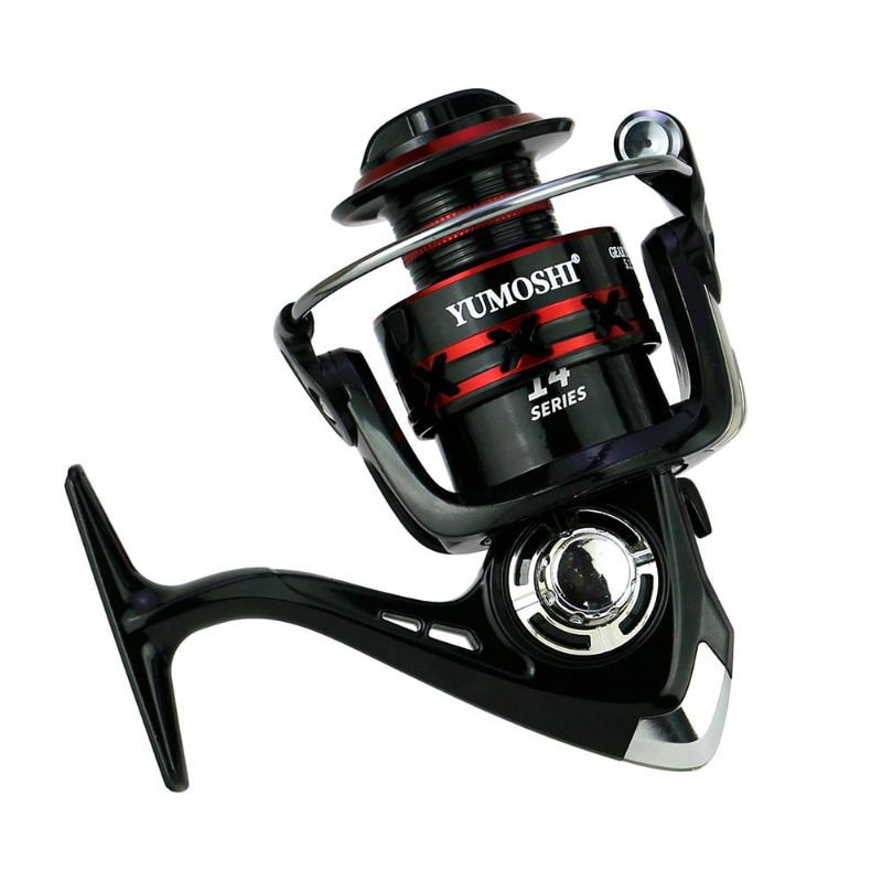 GS8 YUMOSHI RS2000 3000 5000 Reel Pancing Spinning 12 Ball Bearing 5.2:1 Hitam