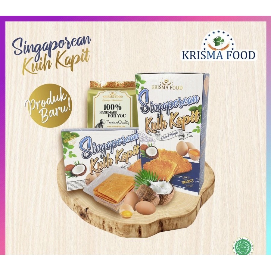 Kue Semprong Singapura - Singaporean Kuih Kapit Kemasan Dus