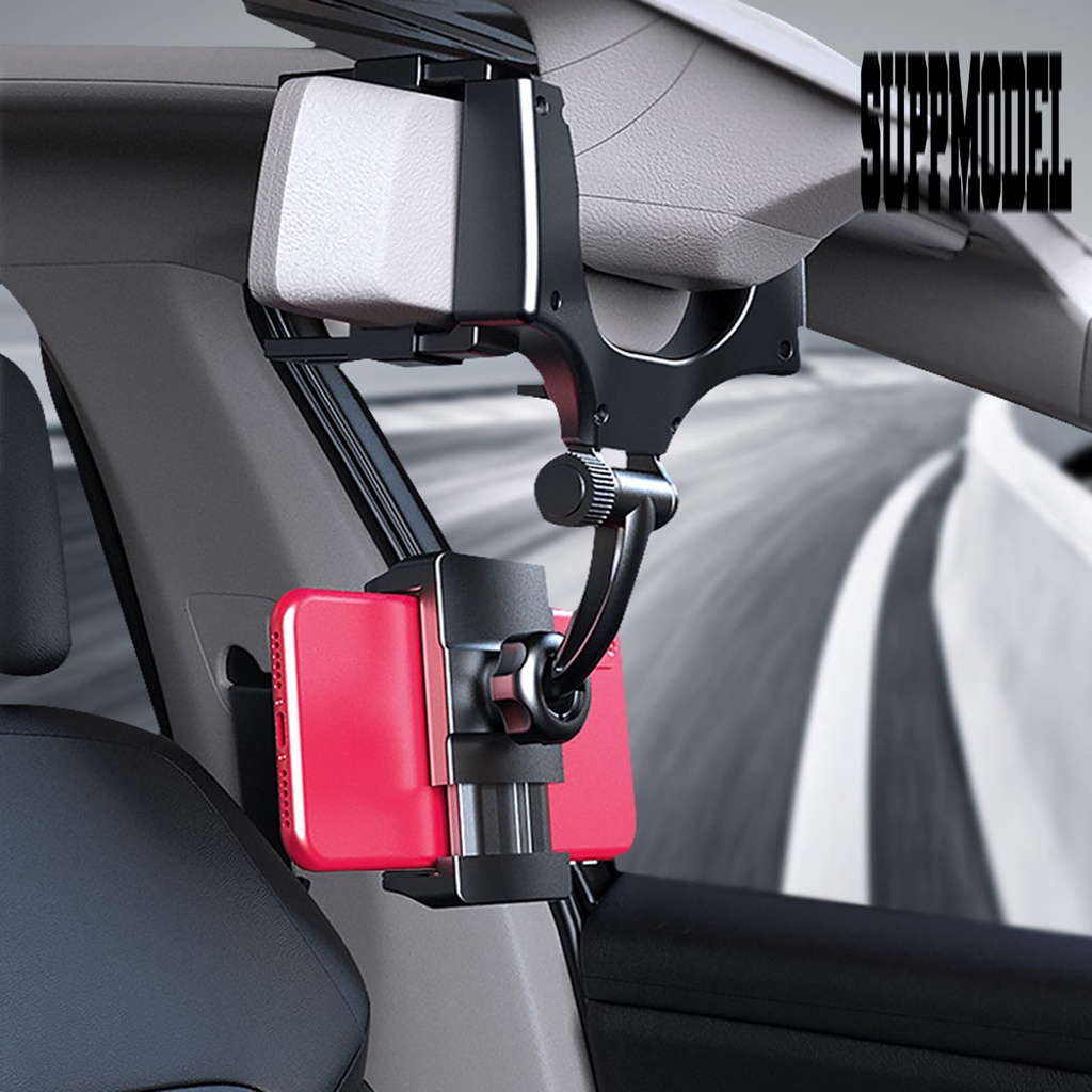 Py-hsj01 Bracket Mount Kaca Spion Tengah Mobil Rotasi 180 ° Bahan ABS Holder Handphone Universal