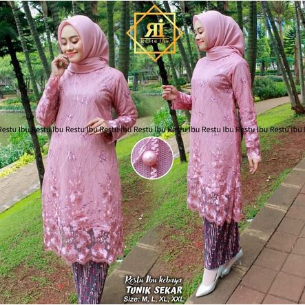 set kebaya tunik sekar berkualitas