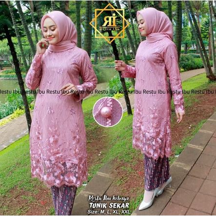 set kebaya tunik sekar berkualitas