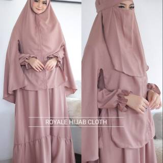 New Baju  Gamis  Syari Free Cadar Niqab Mikayla Dress 