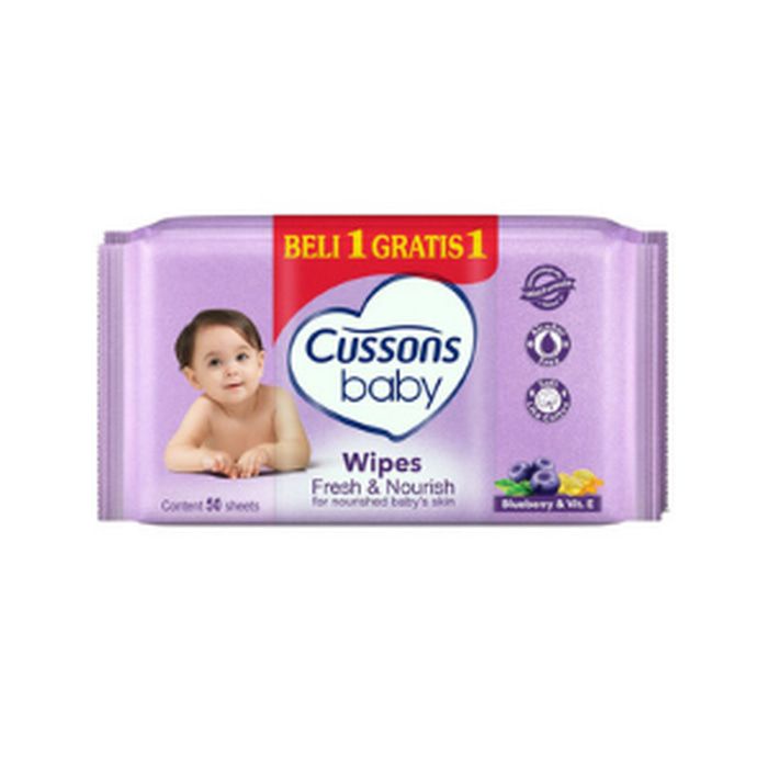 Cussons Baby Wipes 50 Sheets Beli 1 Gratis 1