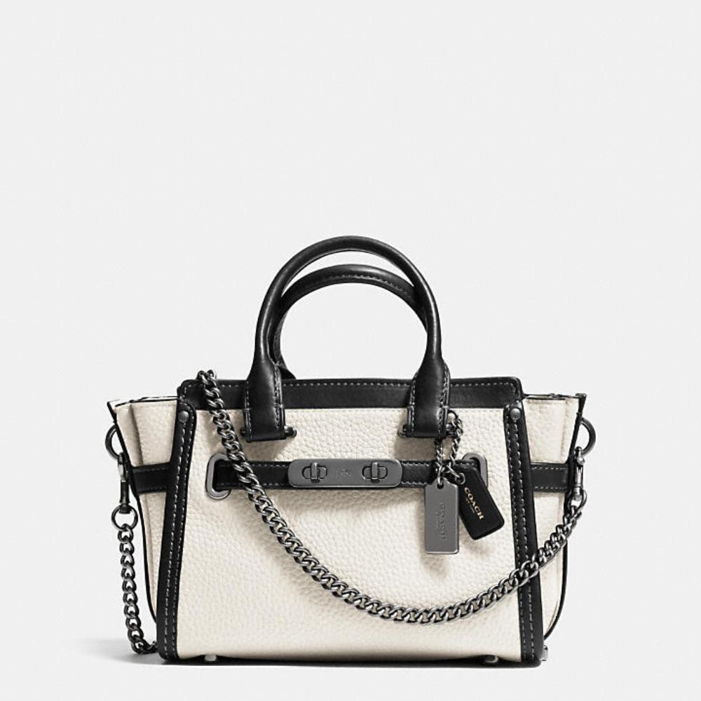 Tas Wanita Coach Swagger 20 with Chain in Pebble Leather Original