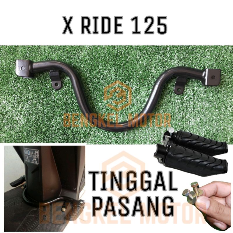 PIJAKAN KAKI BASTEP FOOTSTEP DEPAN X RIDE 125 FULLSET TINGGAL PASANG