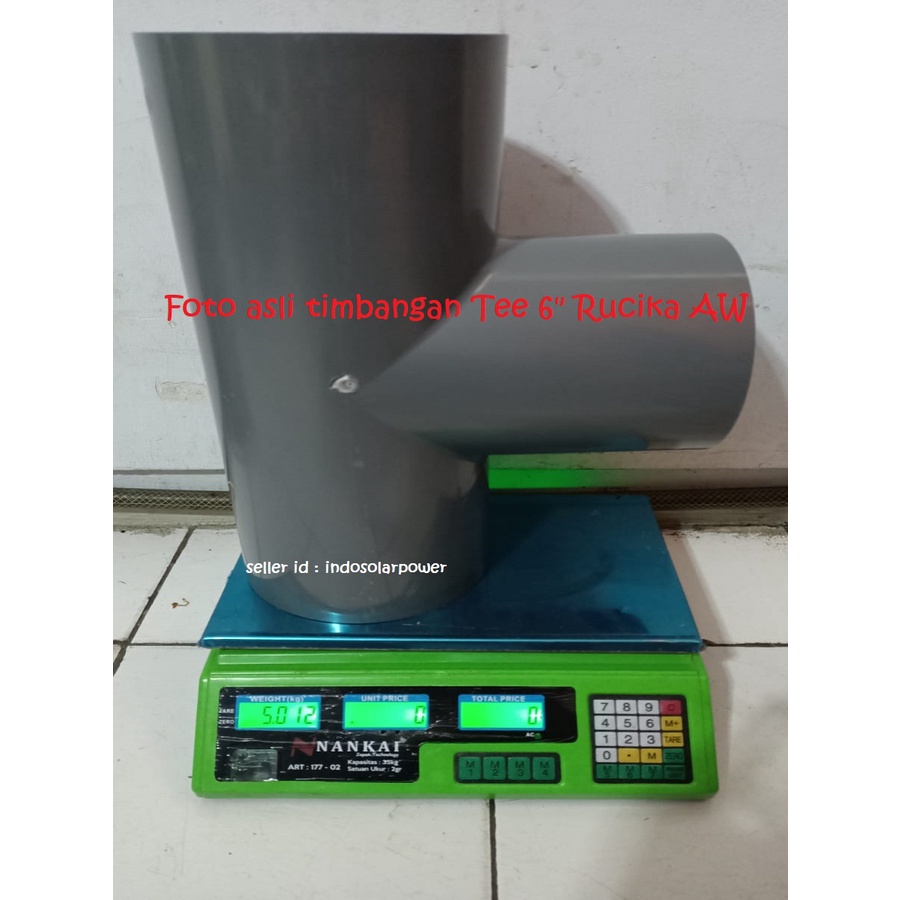 Tee 6&quot; juga tersedia V Tee Reducer 6X2 6x3 6x4 6X5 Rucika AW D cabang pembuangan air atau udara PVC ledeng T Vlok V.tee bisa untuk sambungan semua merk pipa pralon paralon rucika wavin triliun intilon vinilon champion maspion supralon winlon dll