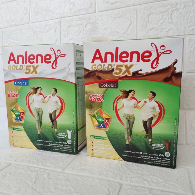 

Anlene Gold Plus 5X Hi-Calcium Original, Vanila, Coklat 640gr