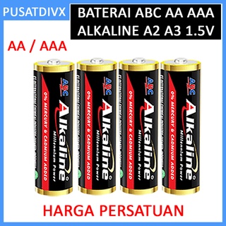 Jual BATERAI ABC ALKALINE AA AAA A2 A3 1.5V BATTERY BATRE BATREI DRY ...