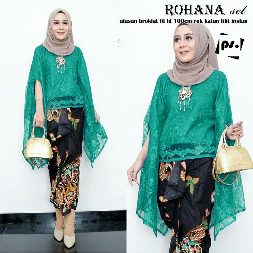 GROSIR BATIK SET ROHANA BROKAT