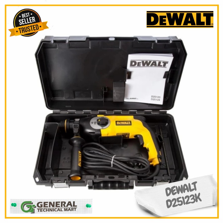 mesin bor beton rotary hammer 26mm D25123 DEWALT D25123K