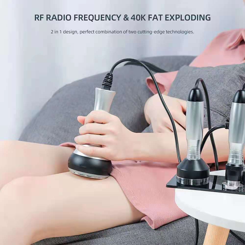 Mesin Pelangsing Rf Radio Frekuensi Slimming 3in1 dengan Ultrasound 40K - Alat Pijat Wajah dan Tubuh untuk Membakar Lemak dan Menghilangkan Kerut - Original dan Asli