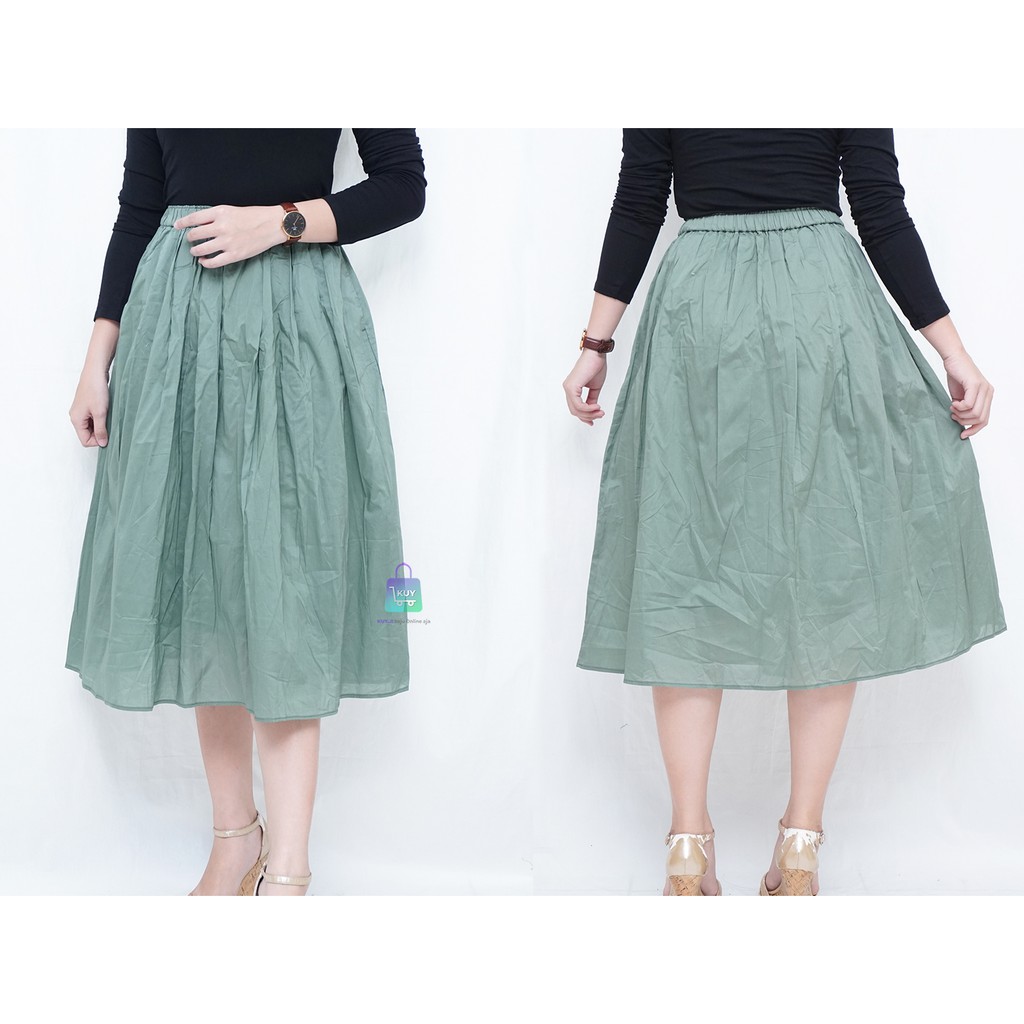 ROK WANITA 7/8 B4n4n4 R3publ1c PINGGANG KARET RAMPLE-2