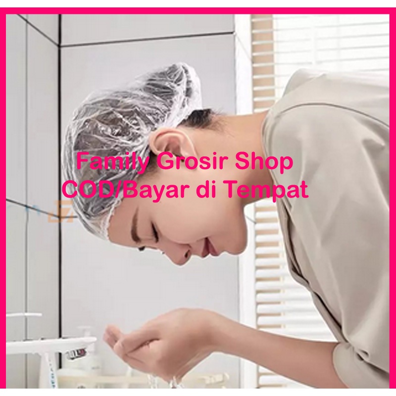 Topi keramas topi mandi shower cap kartun lucu