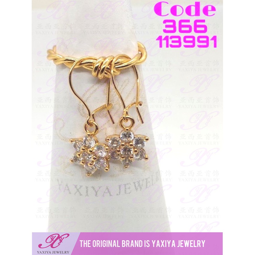 

Anting Permata Bunga Lapis emas Perhiasan imitasi Gold18k Yaxiya Jewelry 366