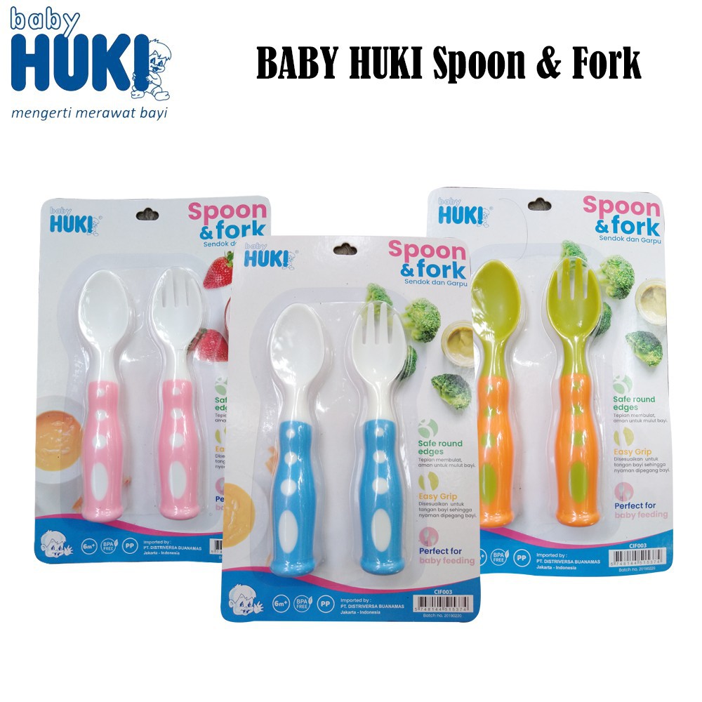 Set Mangkok Sendok Bayi BABY HUKI BOWIE with Spoon Fork non Split and Non Slip mangkuk