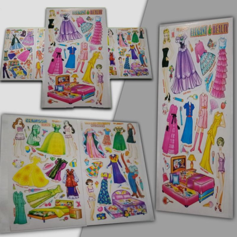Mainan Boneka Kertas / Mainan Bongkar Pasang Paper Doll Ukuran Jumbo