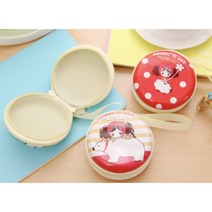 Tempat Headset Motif Kartun / Dompet Koin Kotak Lucu Karakter / Mini Purse/ Tempat Koin Uang Receh