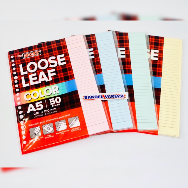 

Loose Leaf Warna & Rainbow A5 50 Big Boss