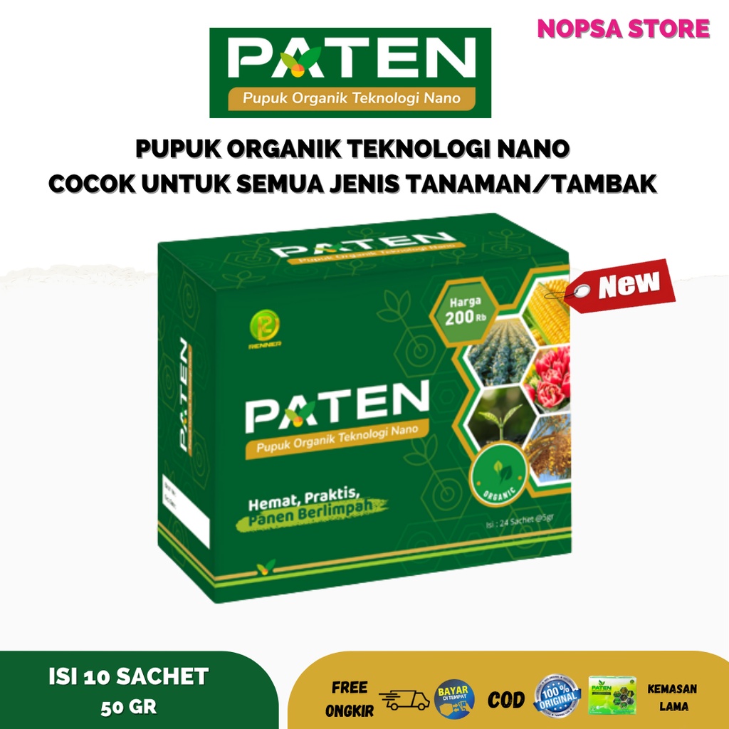 PUPUK PATEN 10 sachet  pupuk organik teknologi nano semua tanaman tambak ikan udang penyubur tanaman