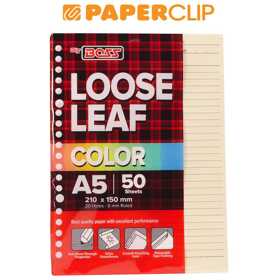 

LOOSE LEAF A5 BBO 50 GARIS YELLOW