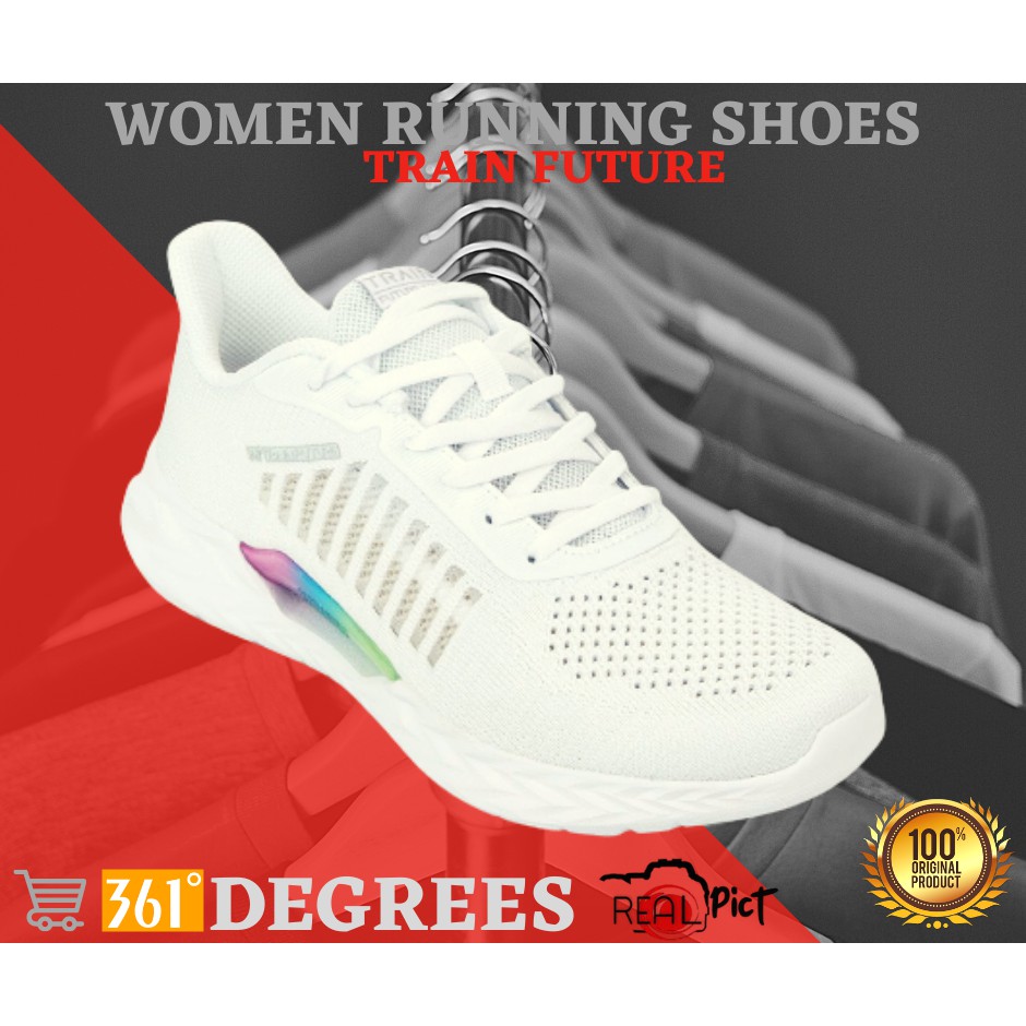 Sepatu Sneaker Wanita Women Running Shoes Import 361 Degrees Cross Training Future Original