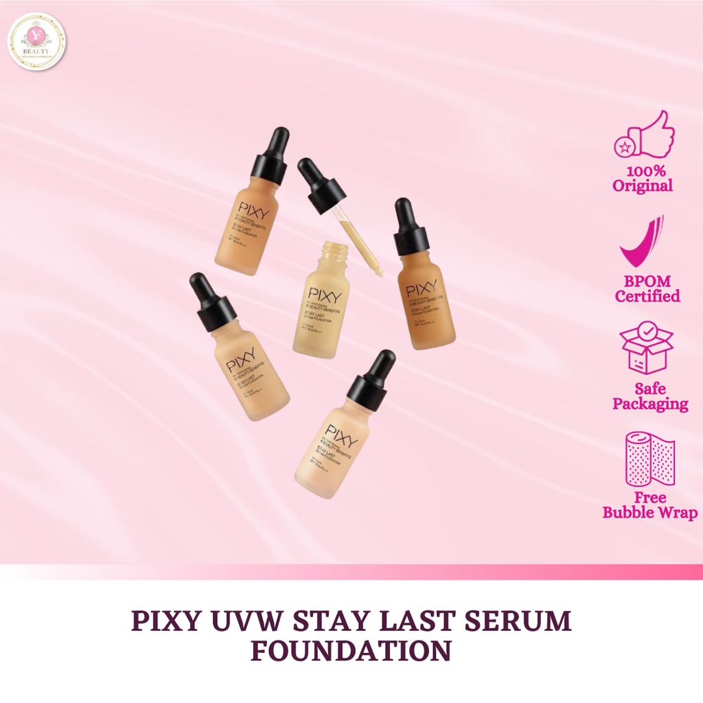 YF BEAUTY  PIXY UVW STAY LAST SERUM FOUNDATION |  BALIKPAPAN SAMARINDA  TENGGARONG KALTIM