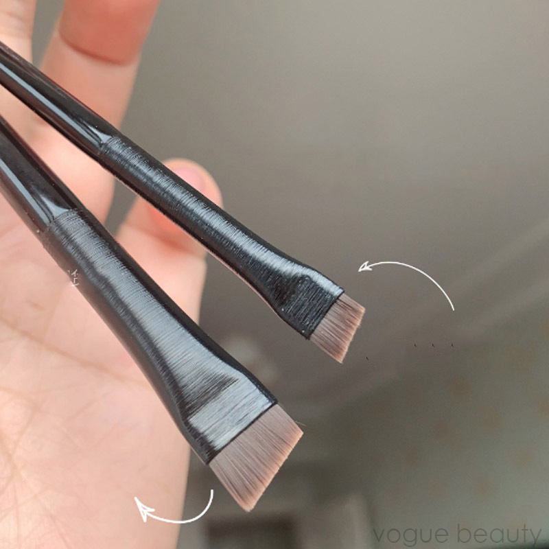 1 Pc Brush Makeup Eyeliner Eyebrow Kepala Miring Portable Bahan Silkworm