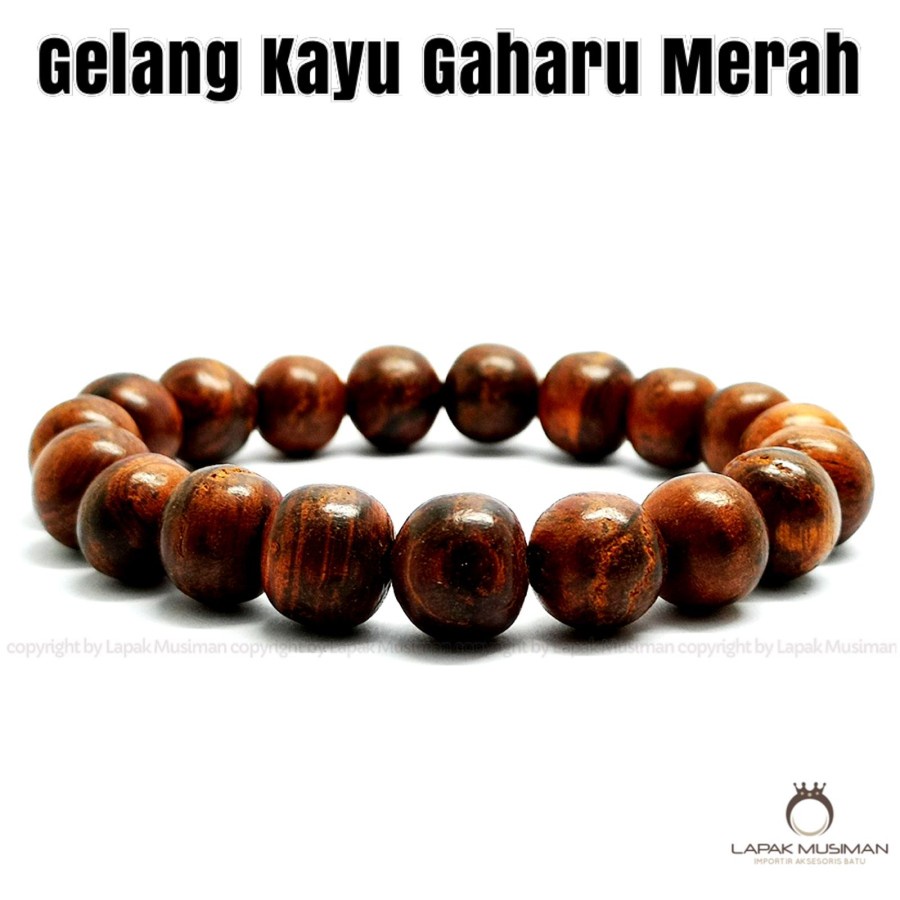 [Bayar di Tempat] Gelang Kayu Gaharu Merah Asli Wangi Original Kalimantan