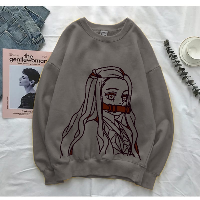 Sweater wanita Anime Nezuko Crewneck M-XXL