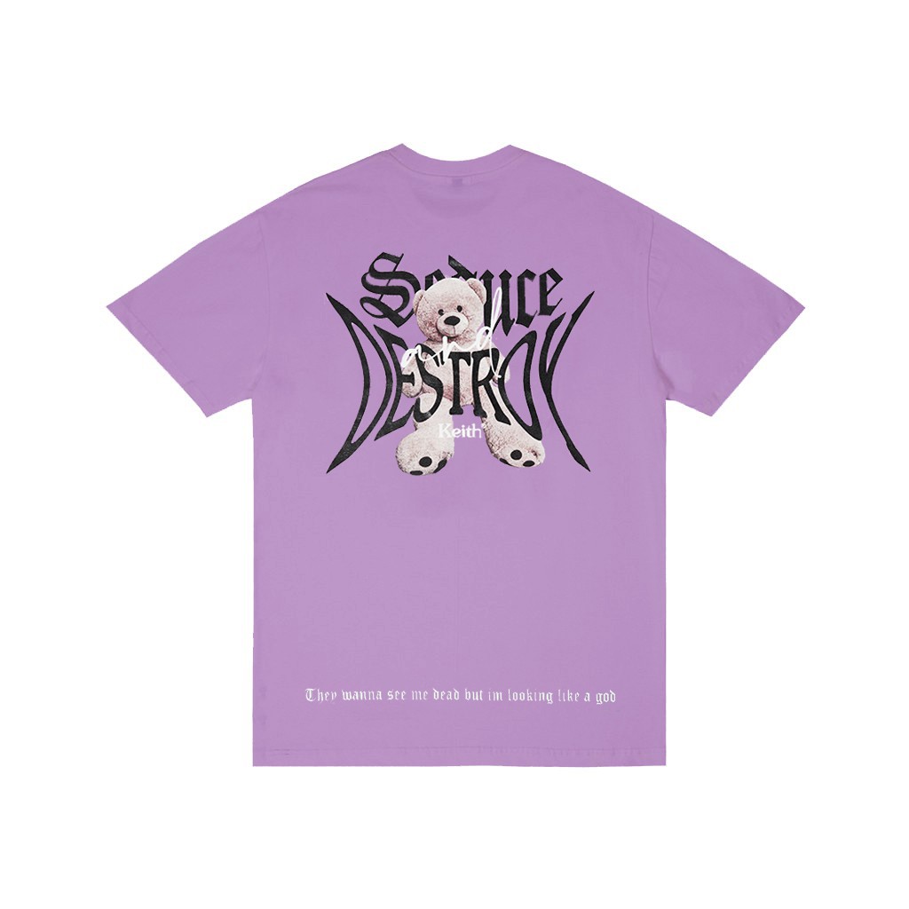 SEDUCE & DESTROYED TS - KAOS DISTRO ORIGINAL KEITH STUDIO PRIA/WANITA LILAC