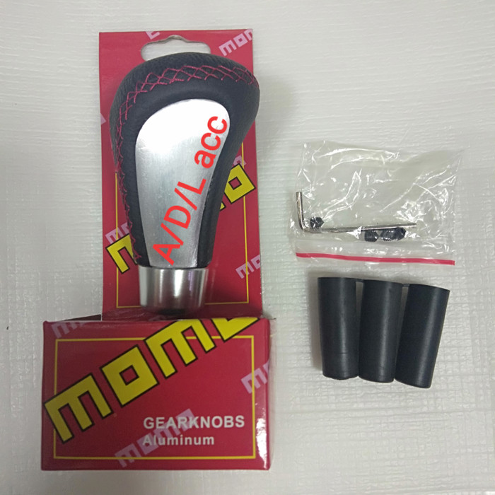 tuas gear SHIFT knop KNOB persneling racing gigi TUAS persneling KULIT MOBIL MANUAL racing hitam silver UNIVERSAL