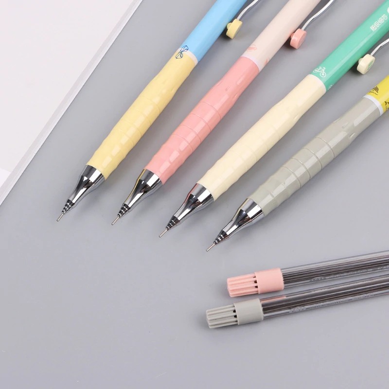 

Ongkir Gratis ya New 1set 0.3mm Mechanical Pencil Automatic Pencil For Writting Kawaii Stationery