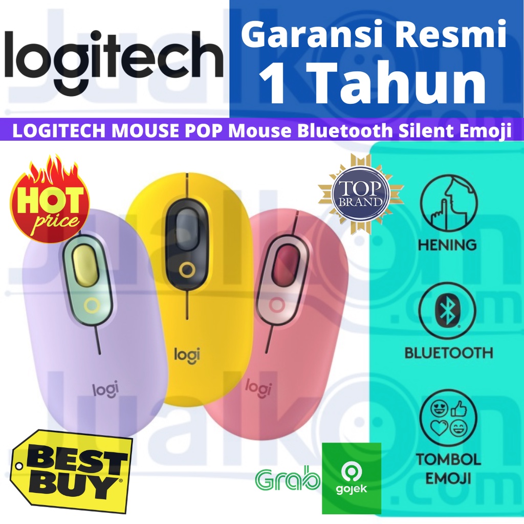 Logitech POP Mouse Wireless Bluetooth Silent Emoji