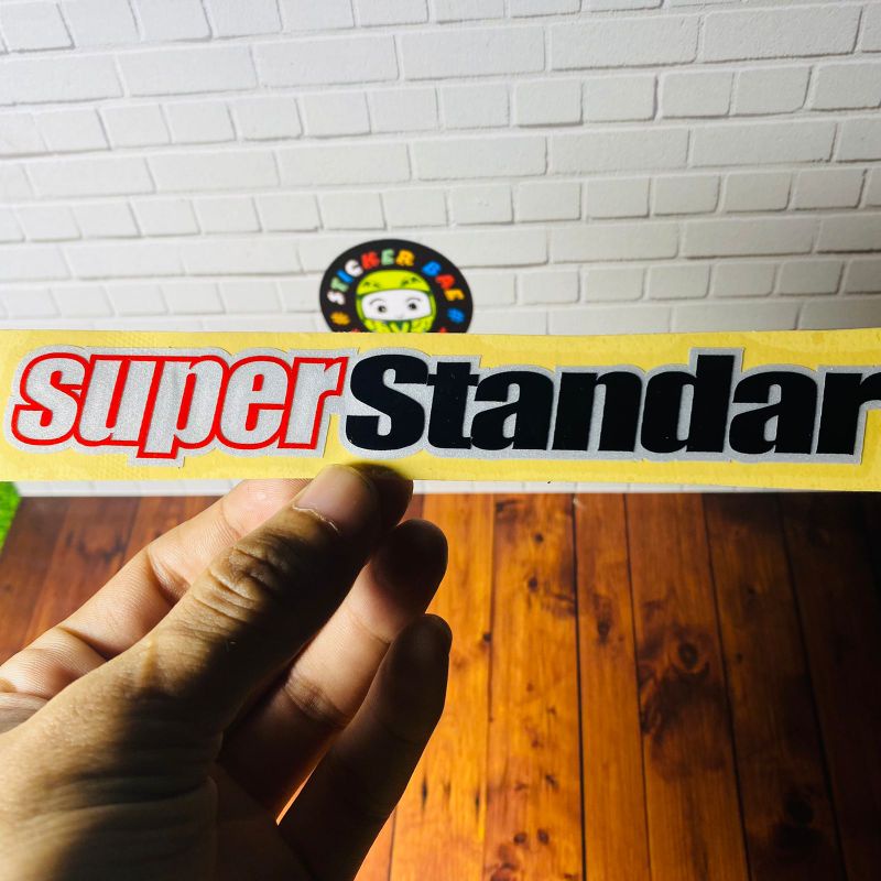 Stiker super proper super standar super hedon cuting sticker kata kata viral motor helm 1pcs