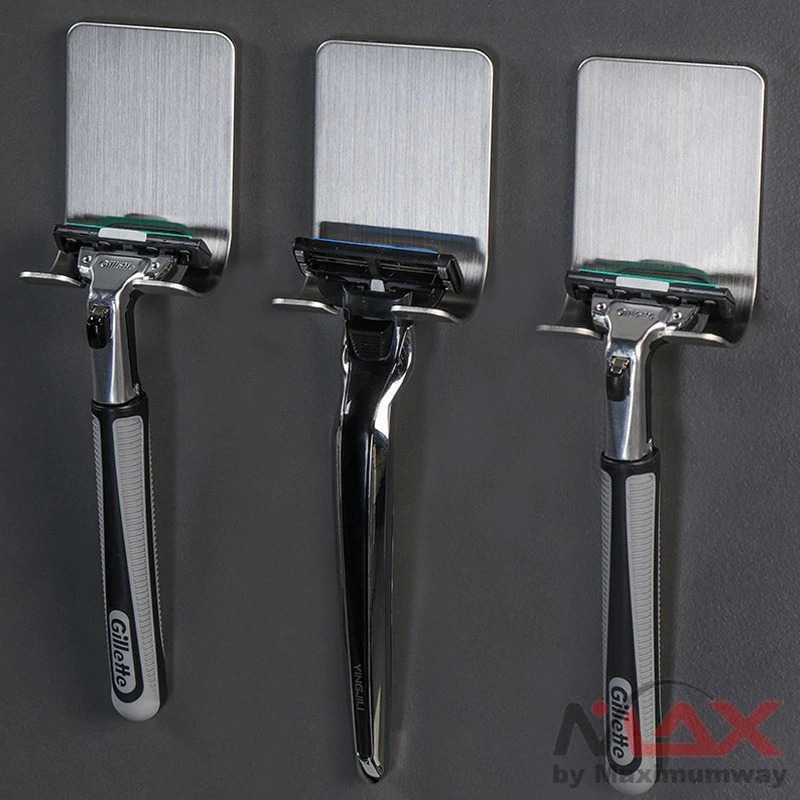 Holder Gantungan Cukur Jenggot Pisau Cukur lebih hygienist Cantelan dinding menjauh dari kuman penyebab jerawatan akibat menaruh di tempat lembab atau tidak bersih GFKR Gantungan Dinding Pisau Cukur Razor Shaving Hook Hanger Razor Free Punch Men Shaving