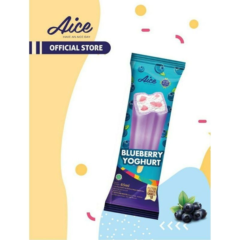 Aice es krim Fruizzy blueberry yogurt 1 box isi 40 pcs
