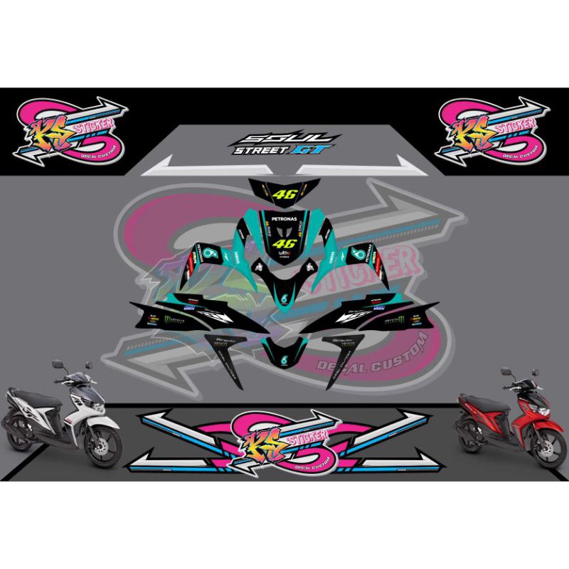 STICKER DECAL MIO SOUL GT PETRONAS