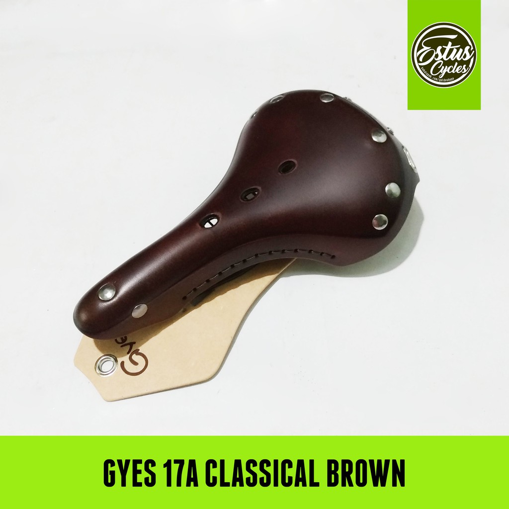 Sadel Sepeda Gyes 17A Leather Saddle Kulit Model Klasik Estus Cycles