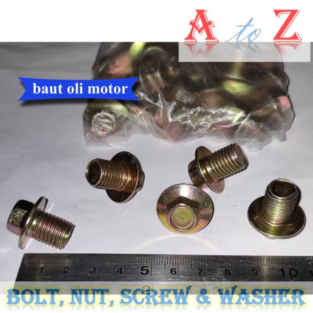 Baut oli motor yamaha/tap oli bawah motor ymh/baut pembuangan oli bawah motor yamaha