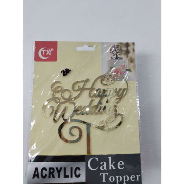 TOPPER CAKE HAPPY WEDDING