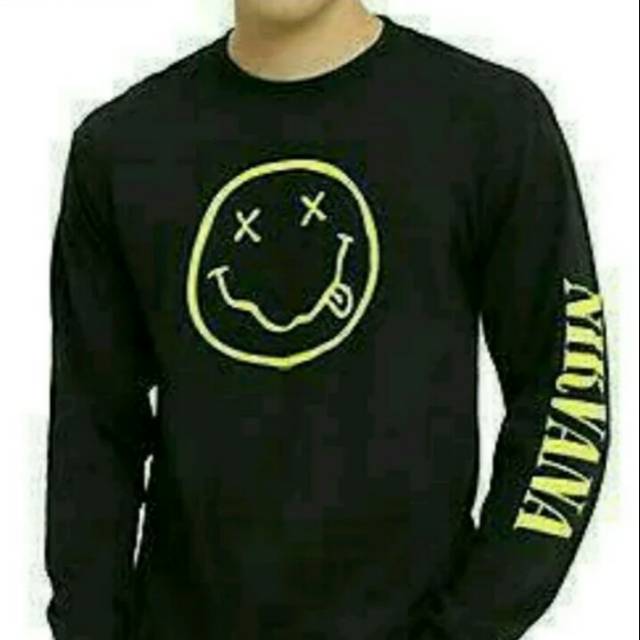 Kaos lengan panjang sablon NIRVANA