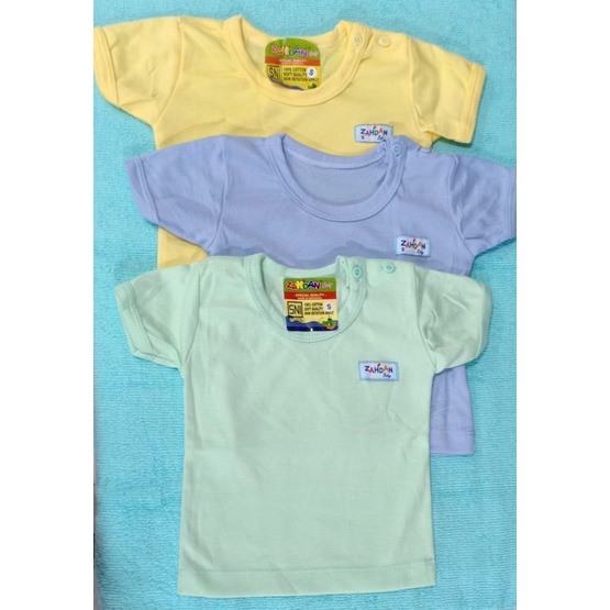 Baju kaos oblong bayi ZAHDAN ( 3 pcs )