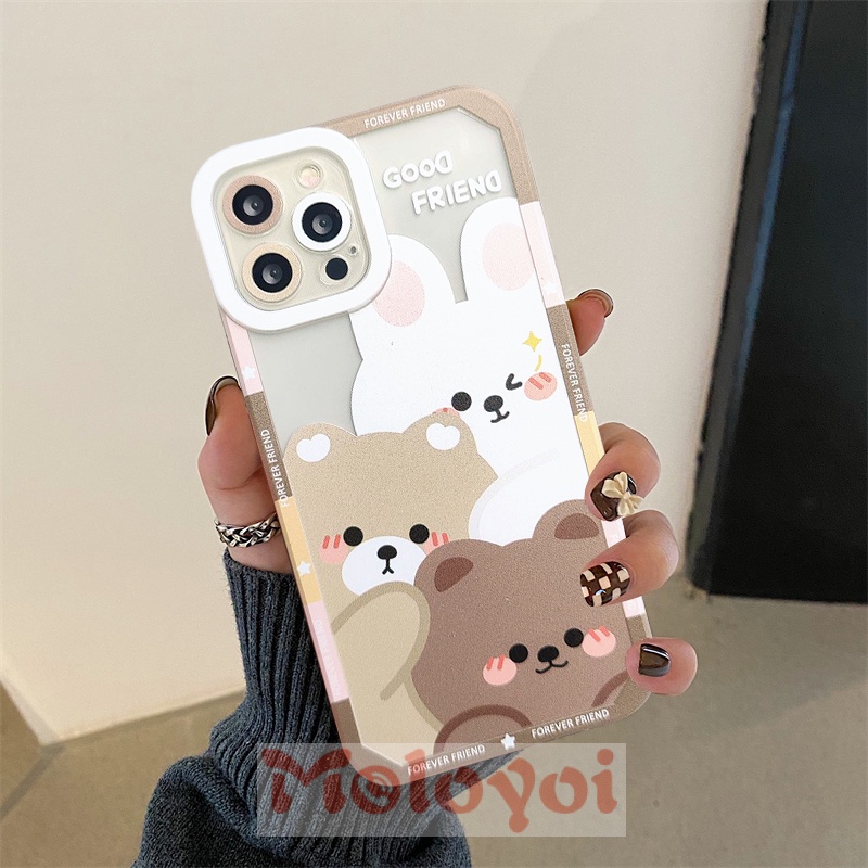 Soft Case Pelindung Kamera Bahan Tpu Motif Hewan Untuk Iphone 13 11 12 Pro Max 6 6S Plus Xr X 7 8 Plus Xs Max Se 2020