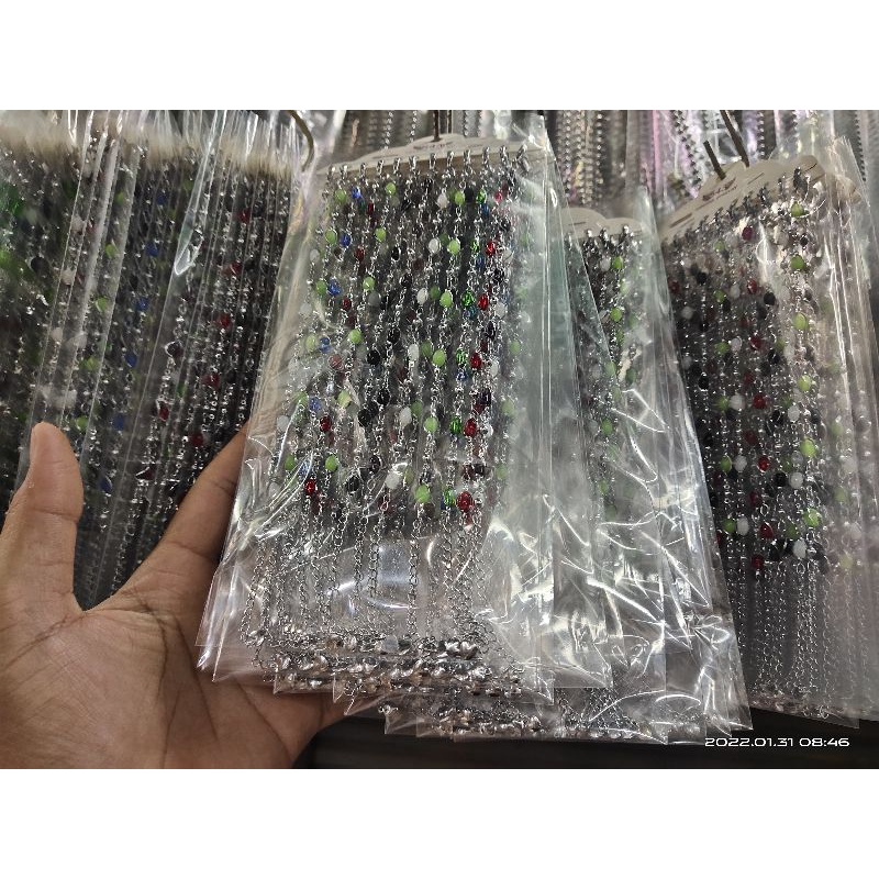 Gelang Tangan Rodium Lusinan Isi 12pcs