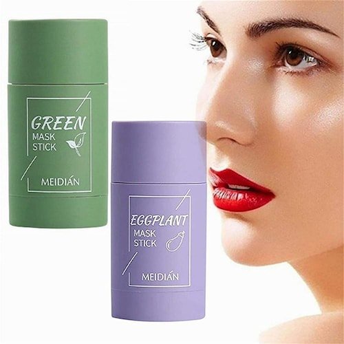 Masker Stick Wajah Masker/ Median Masker Stik Green Tea &amp; Terong - Green Stick Mask Meidian