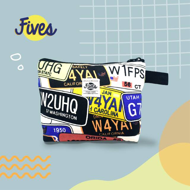 Fives - Pouch - Kanvas - Motif Plat - Fives Pouch Kanvas Motif Plat