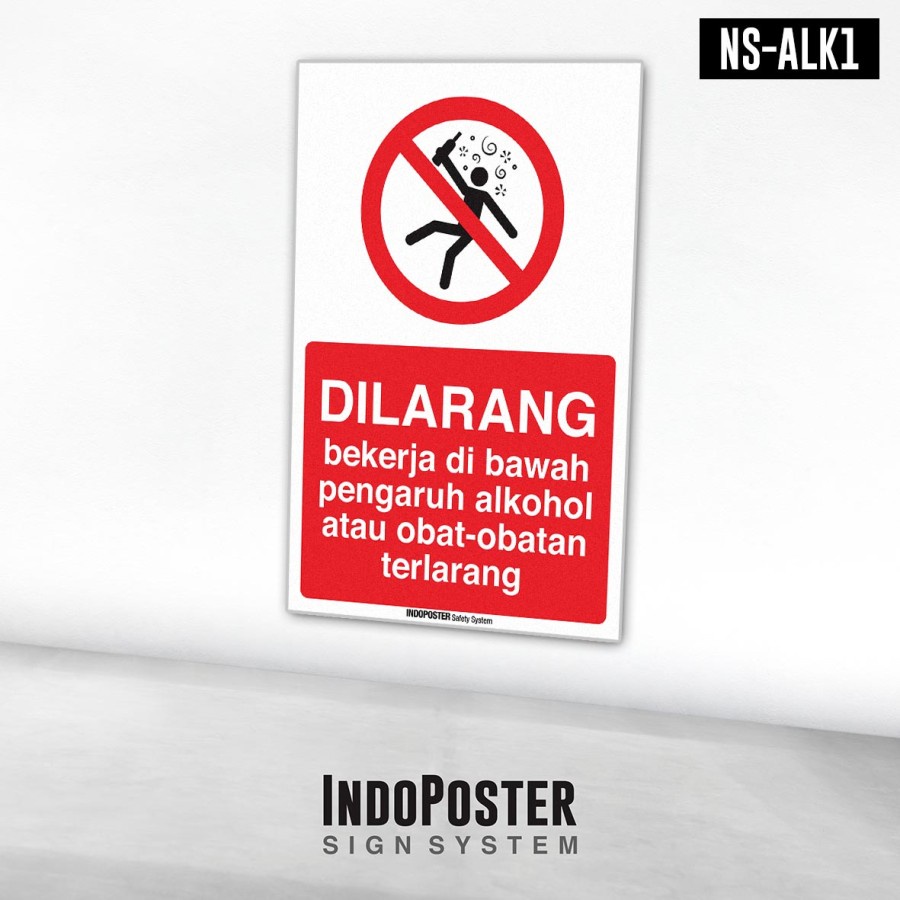 

Stiker Safety Sign Rambu K3 ISO Dilarang Bekerja Pengaruh Alkohol