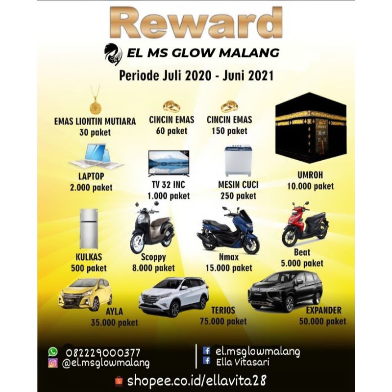 Join Reseller MS Glow 12 Paket Wajah