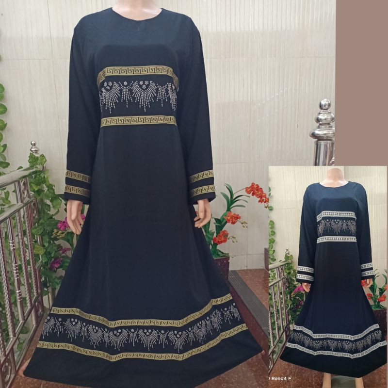 abaya renda mata/gamis hitam